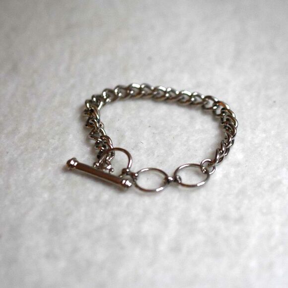 Cable Link Stainless Steel 7 Inch Toggle Latch Build Your Charm Bracelet - Picture 1 of 2